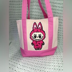 Pink Grocery Bag: Labubu